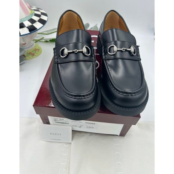 Men\'s Gucci Leather horse bit loafers size 12.5 fits 13 US made in Italy main image 7